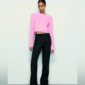 Zara Pink Fuchsia Faux Fur Sweater